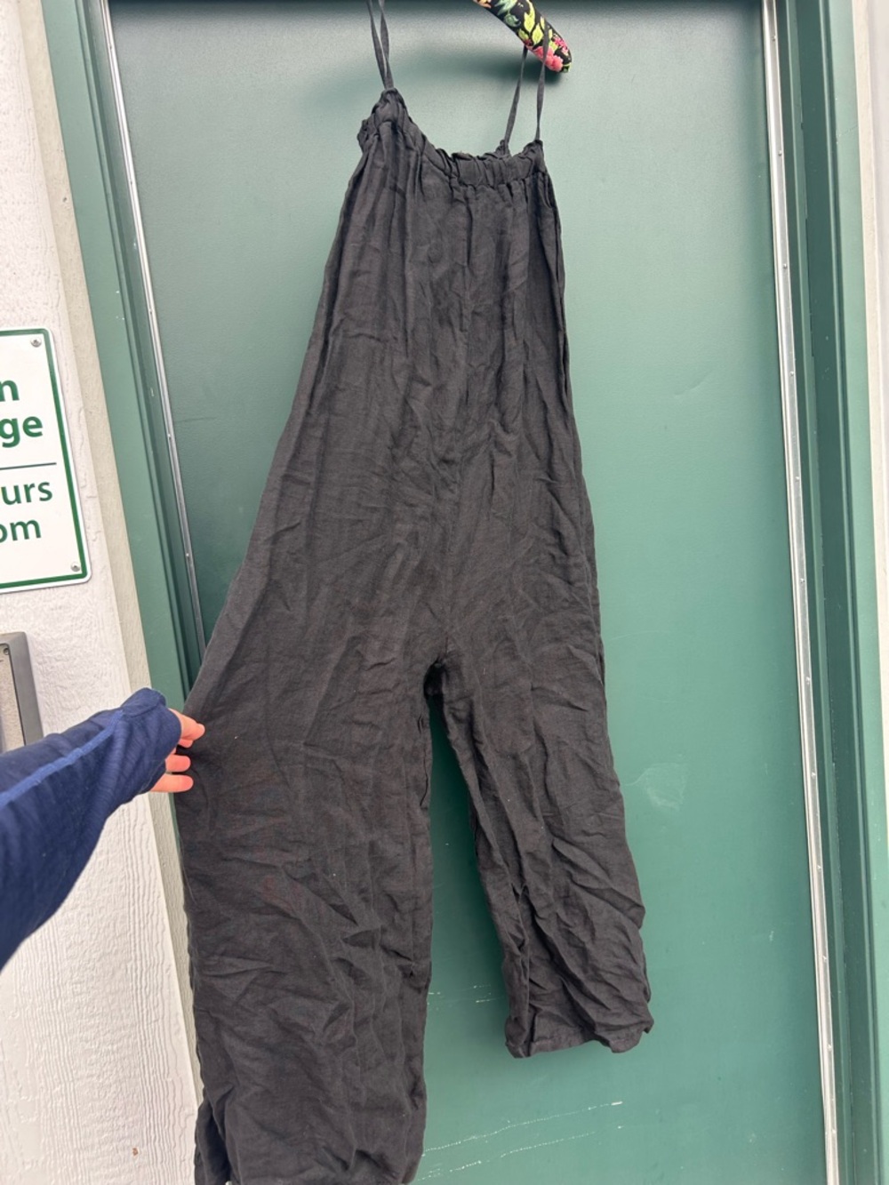Black Women’s Linen-Blend Jumpsuit